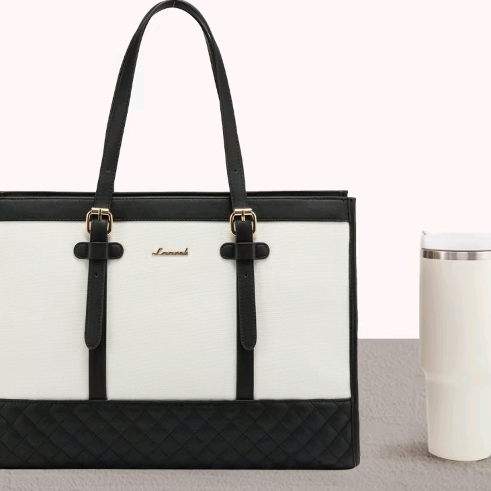Chic Black and White Tote Bag